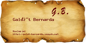 Galát Bernarda névjegykártya